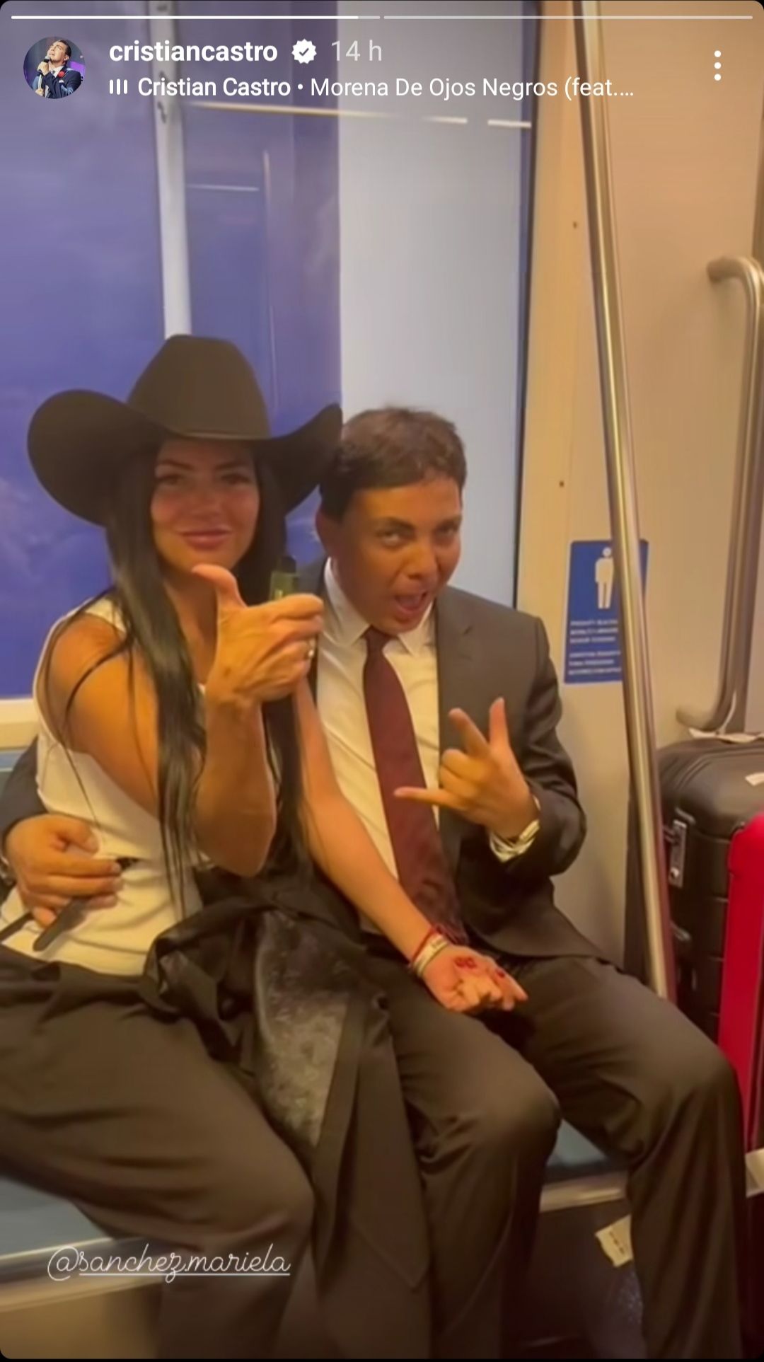 Tras reconciliarse, Cristian Castro y Mariela Sánchez se mostraron muy cariñosos en las redes