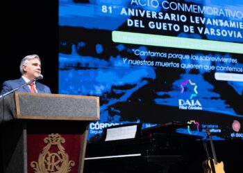 Llaryora participó en la conmemoración del levantamiento del gueto de Varsovia