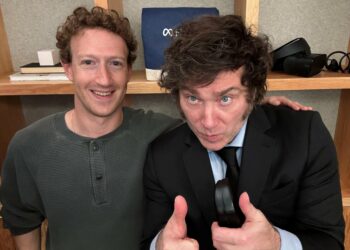 Milei cerró su viaje en Estados Unidos con Mark Zuckerberg