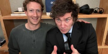 Milei cerró su viaje en Estados Unidos con Mark Zuckerberg