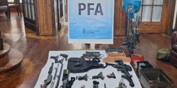 La PFA incautó un arsenal encontrado en un allanamiento en barrio General Bustos
