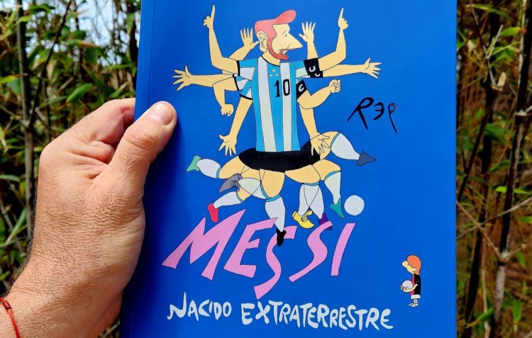 Portada del libro editado por el sello Planeta “Messi, nacido extraterrestre”.