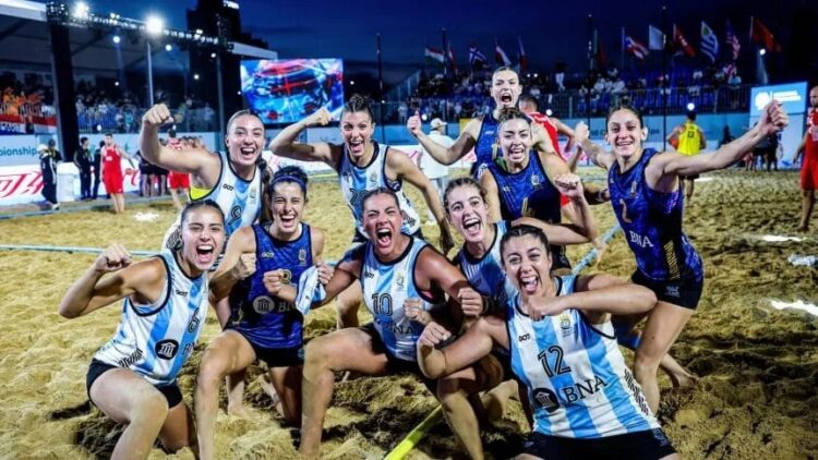 La selección femenina de beach handball salió subcampeona del mundo en China
