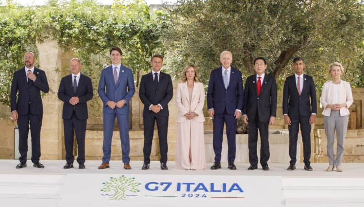 Los líderes del G7 se reunieron ayer en Italia, siendo Meloni la anfitriona.