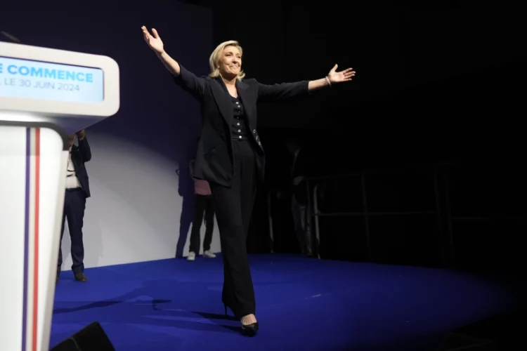 Le Pen, la líder de la ultraderecha de Francia, gran ganadora de la elección.
