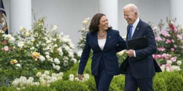 Biden apoyó a la vicepresidenta Kamala Harris como candidata del Partido Demócrata