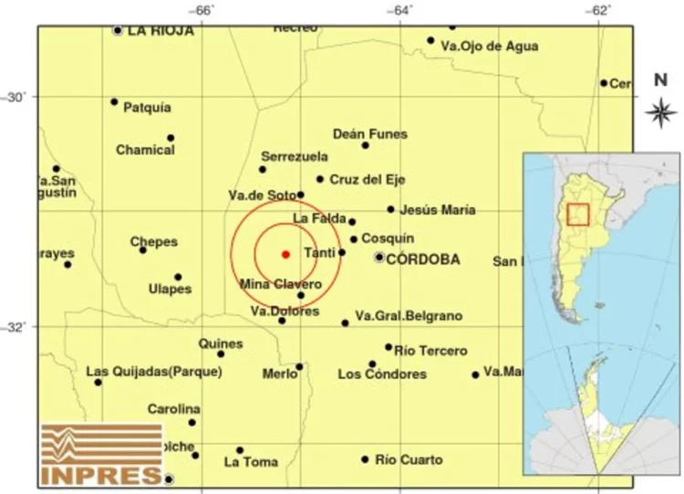 Se registró un sismo en las sierras que se sintió en algunas localidades del interior y en la Capital