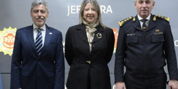 Quinteros y Gutiérrez recibieron a la secretaria de Seguridad de la Nación, Alejandra Monteoliva