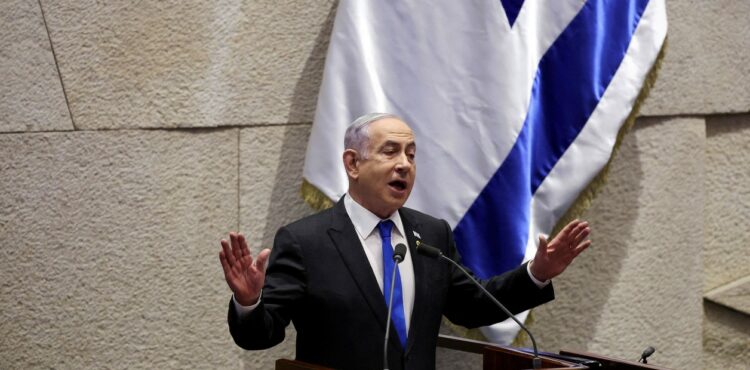 El primer ministro israelí, Benjamin Netanyahu, ayer en el Parlamento.