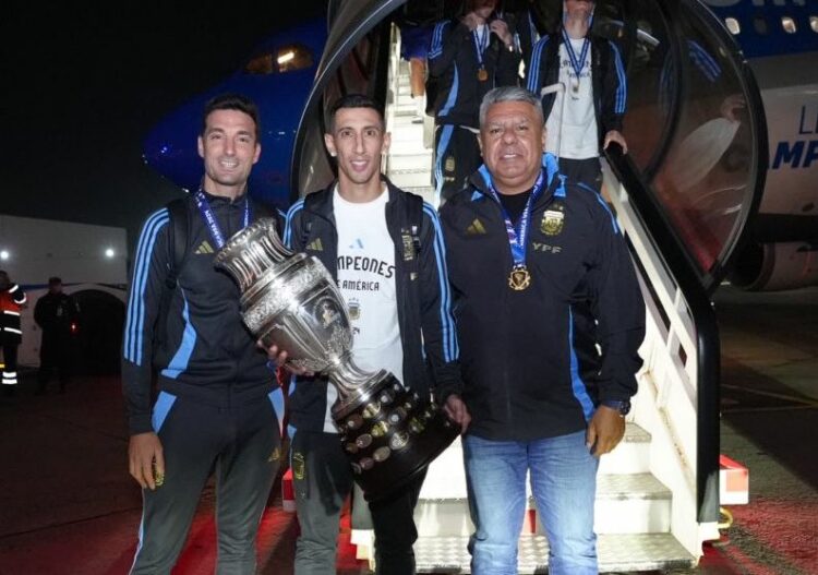 Con Di María a la cabeza, la Scaloneta regresó al país