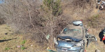 Trágico vuelco de un auto en la autopista Córdoba-Villa Carlos Paz