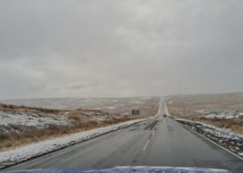 Las Altas Cumbres se tiñeron de blanco por la caída de nieve