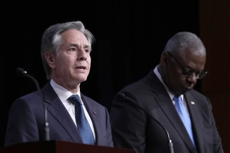 El jefe de la diplomacia estadounidense, Antony Blinken junto al Secretario de Defensa, Lloyd Austin.