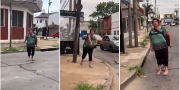 Una mujer acusa a desconocidos de ser «hologramas», los amenaza y los golpea