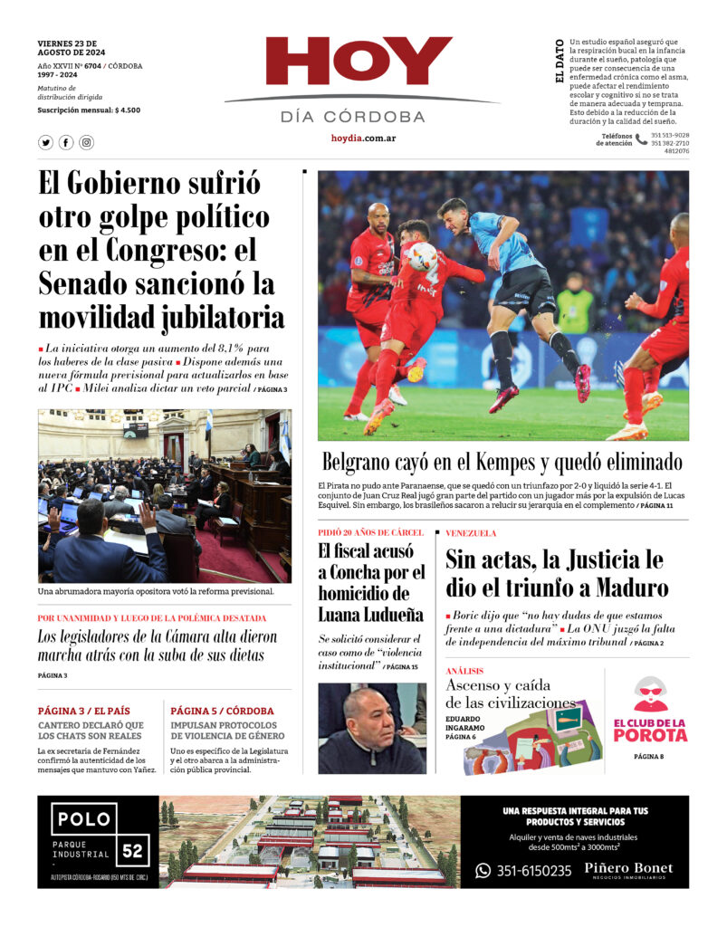 Portada 23.08.2024 Portada 23.08.2024