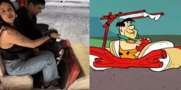 Le pidió a su padre el auto de los «Picapiedra» cuando tenía siete años y él cumplió su promesa dos décadas después