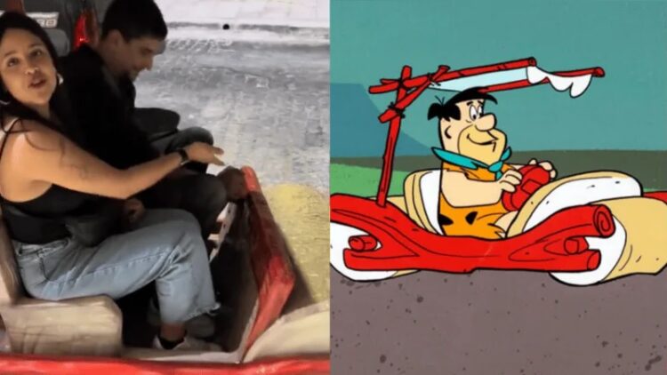Le pidió a su padre el auto de los "Picapiedra" cuando tenía siete años y él cumplió su promesa dos décadas después