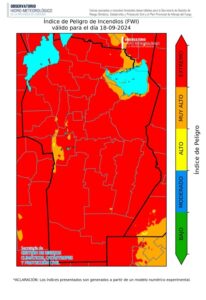 En una jornada peligrosa, advierten por riesgo de incendios extremo en toda la provincia En una jornada peligrosa, advierten por riesgo de incendios extremo en toda la provincia
