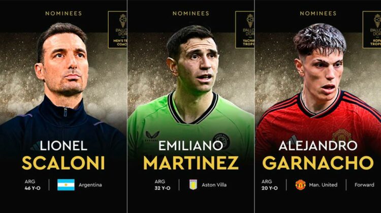 Tres argentinos nominados en distintos rubros Tres argentinos nominados en distintos rubros