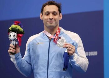 «Pipo» Carlomagno, un atleta paralímpico que siente a la natación como un medio de vida