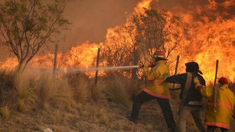 Hasta el lunes la probabilidad de incendios forestales en todo el territorio provincial será MUY ALTA.