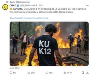 La Justicia de Córdoba negó que haya 17 militantes de La Cámpora detenidos por los incendios