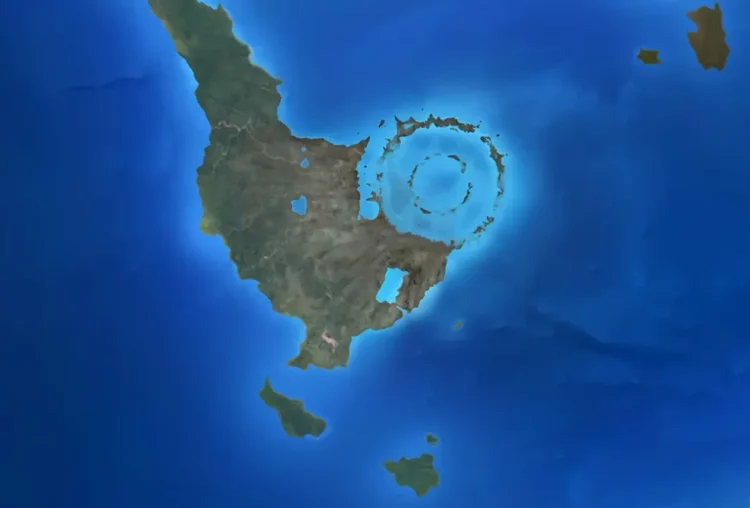 No hay fotos del cráter Nadir, pero esta es una representación del cráter Chicxulub