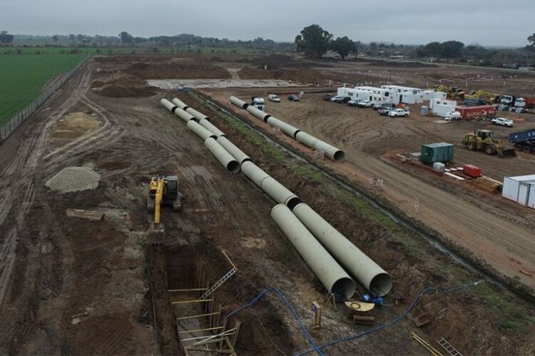 Avanza la construcción del acueducto Córdoba - Santa Fe