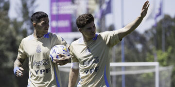 La Selección argentina tuvo su último entrenamiento antes de viajar a Paraguay