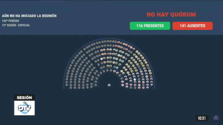 Imagen: captura de pantalla, transmisión en vivo de la Honorable Cámara de Diputados de la Nación.