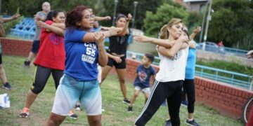 Se habilitaron los espacios de gimnasia familiar en la ciudad