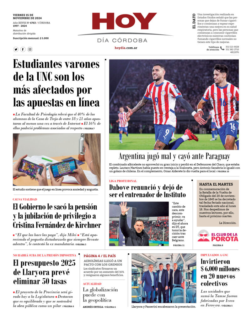 Portada 15.11.2024 Portada 15.11.2024