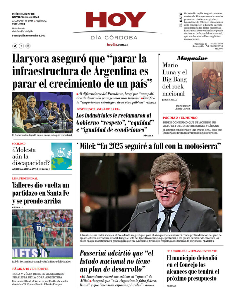Portada 27.11.2024 Portada 27.11.2024