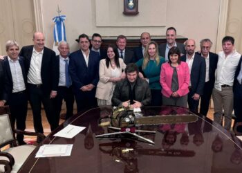 Milei posó con motosierra y el “mejor gobierno de la historia”