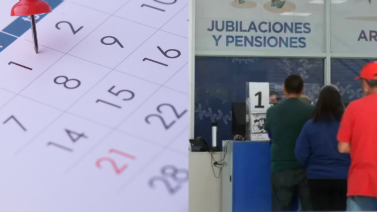 Calendario de pagos para jubilados y pensionados.