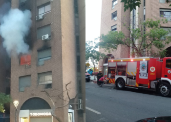 Incendio en un departamento de Nueva Córdoba