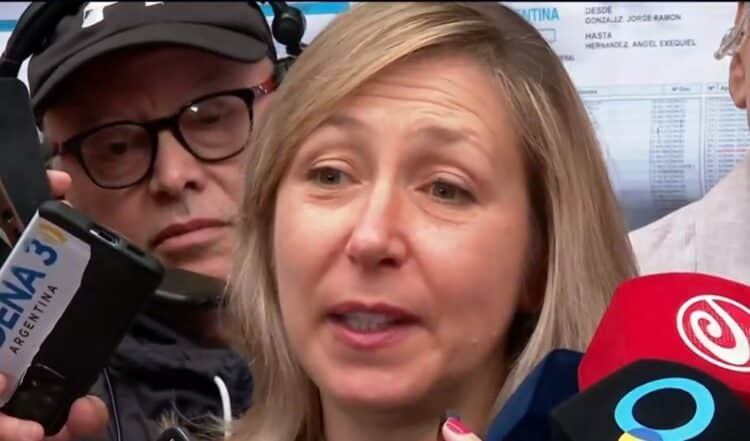 Myriam Bregman, dirigente del Frente de Izquierda de los Trabajadores.