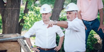Passerini recorrió las obras de reparación sobre la Costanera