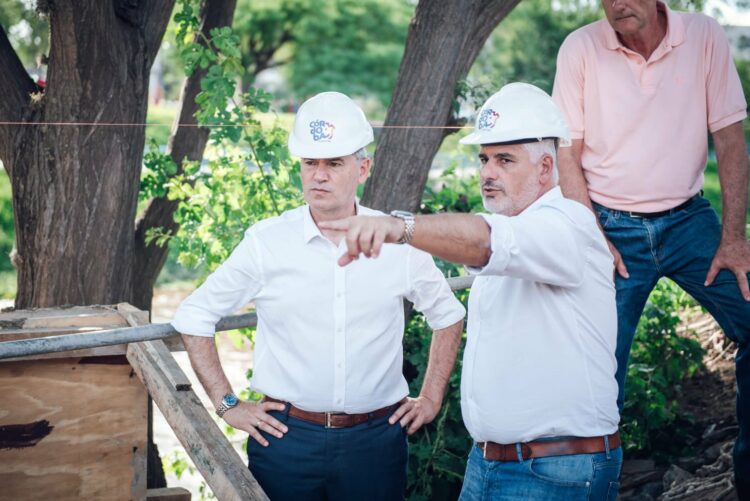 El Intendente supervisó el avance de las obras tras el último temporal.