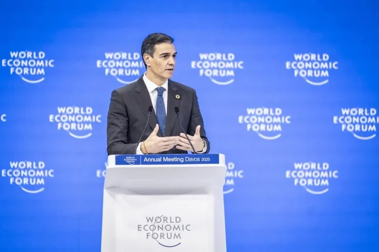 Pedro Sánchez en el Foro de Davos.