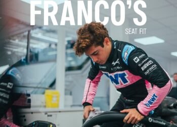 Colapinto se vistió por primera vez con la indumentaria de Alpine