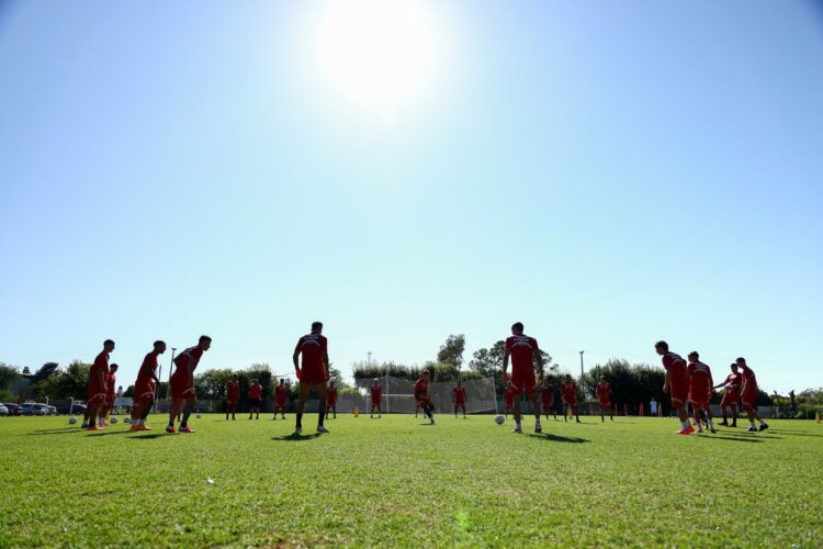 El Plantel albirrojo fue uno de los primeros clubes en volver a los trabajos.