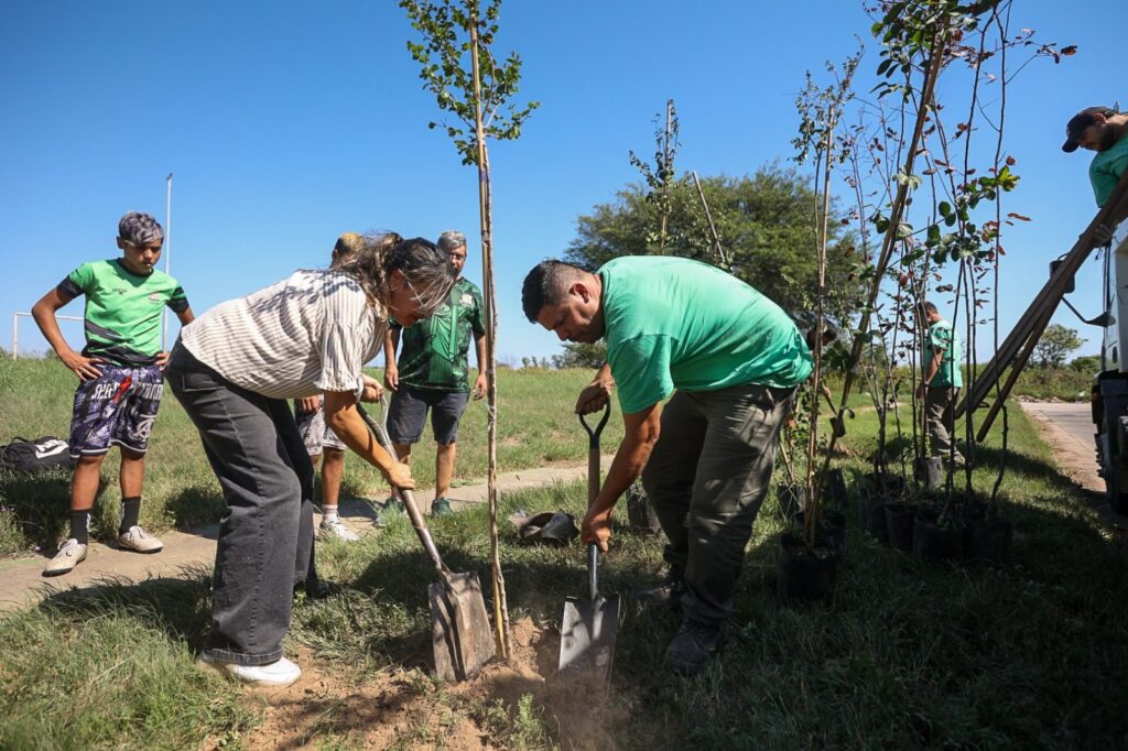 Forestación simultánea en 10 barrios de nuestra ciudad