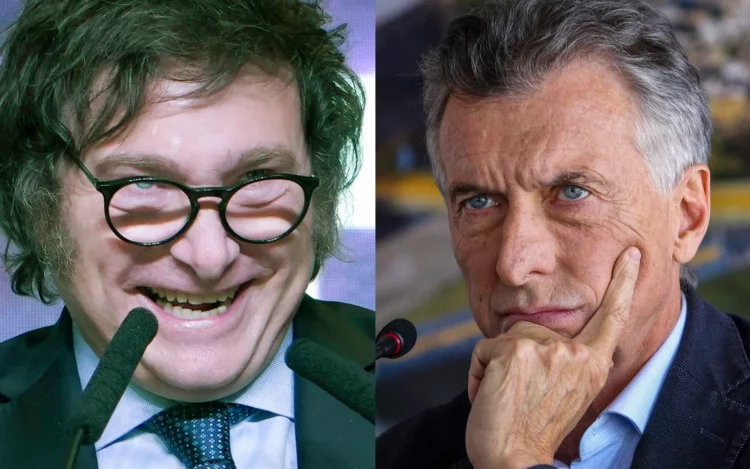 Javier Milei y Mauricio Macri.