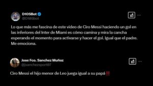 El golazo de Ciro Messi que hizo estallar las redes: "Juega igual que su papá"