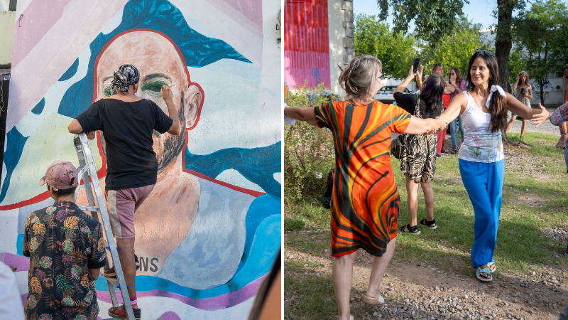 Restauraron los murales vandalizados en Ciudad Universitaria Restauraron los murales vandalizados en Ciudad Universitaria