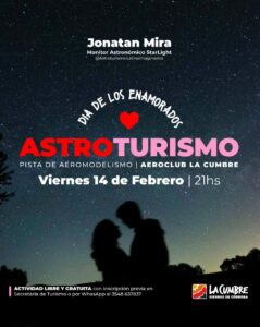 La Cumbre invita a celebrar el Día de los Enamorados con una actividad gratuita de astroturismo