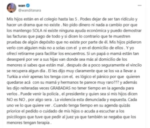 Nuevo descargo de Wanda Nara contra Mauro Icardi