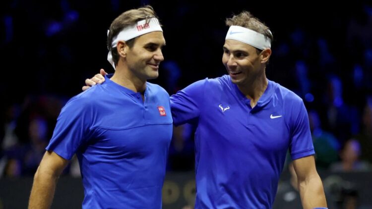 Federer y Nadal durante la Laver Cup 2022.