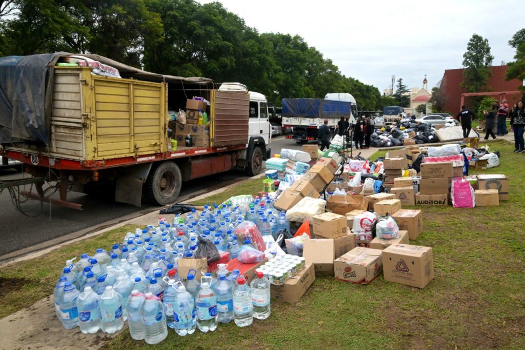 Más de 60.000 kilos de donaciones partieron hacia Bahía Blanca